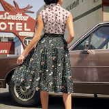 Doris 100% Cotton Skirt - Midnight