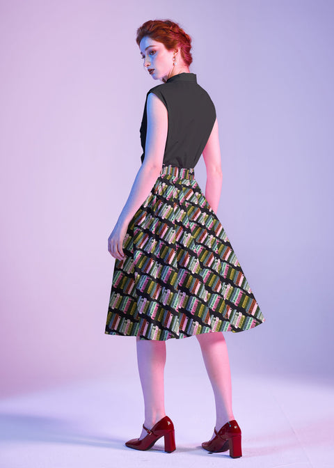 Haunted Book Stacks Doris Skirt