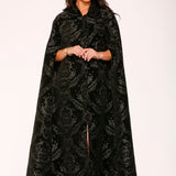 Black Brocade Cape