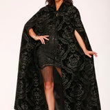 Black Brocade Cape
