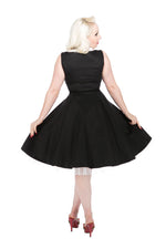 Black & White Queen Neck Swing Dress