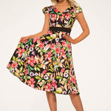 Tropical Mix Floral Swing Dress