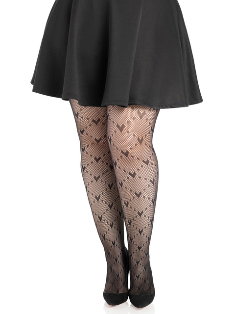 Valentina Heart Net Tights