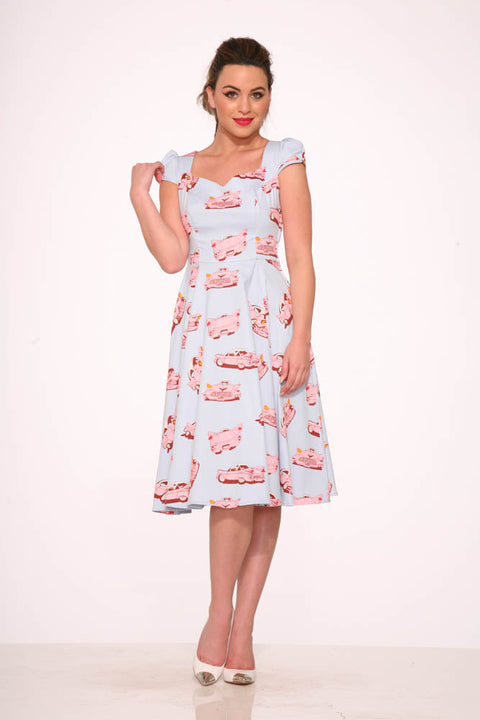 pink swing dress 9836 Car Hop Swing Dress, Women's, Size: US 14, Blue