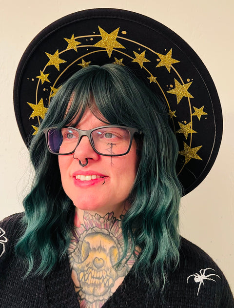 Vegan Felt Hat - XL Brim - Star Halo