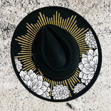 Vegan Felt Hat - XL Brim - Dahlia Burst