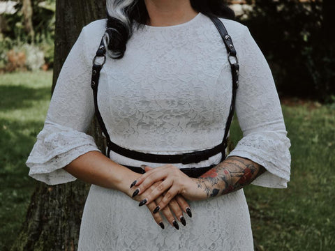 Mina - Ivory Floral Lace Bride of the Vampire Maxi Dress