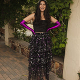 Amethyst Stars Tiered Maxi Skirt