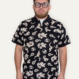 Unisex Animal Skulls Button Up Knit Shirt