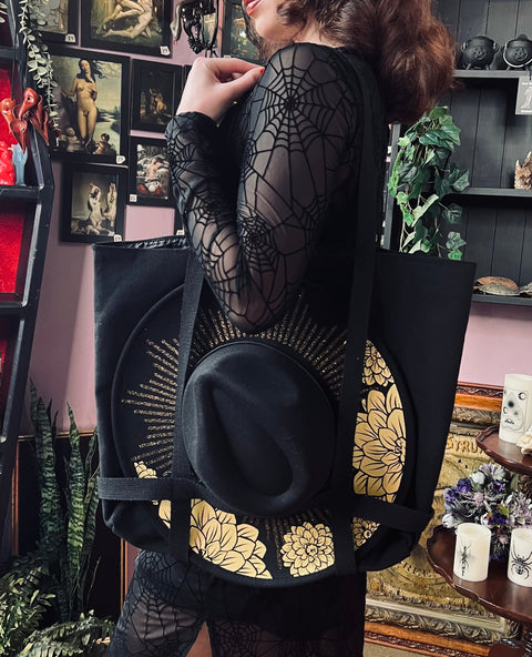 Brimmed Hat Bag - Large Heavy Duty Tote with Straps to Carry Your Favorite Hat!
