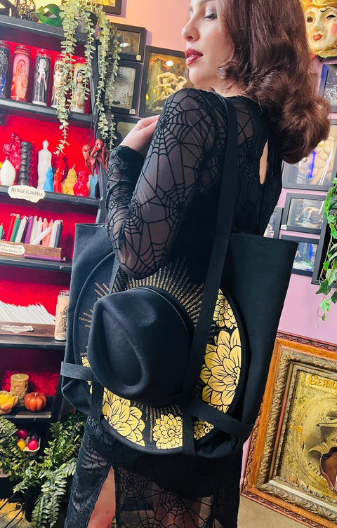 Brimmed Hat Bag - Large Heavy Duty Tote with Straps to Carry Your Favorite Hat!