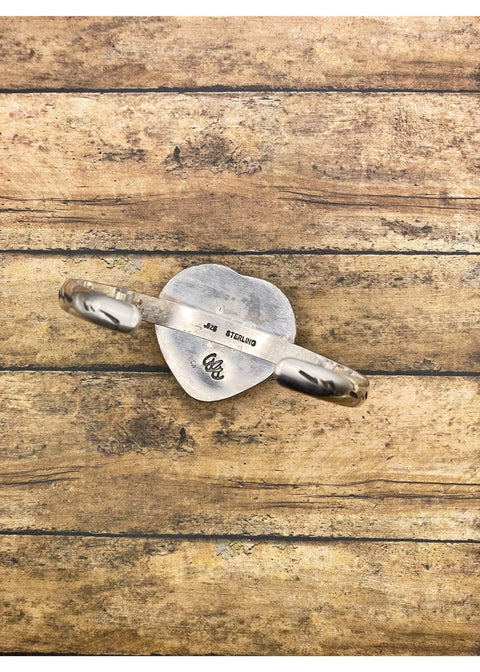 Billiard Ball Lucky #7 Heart Cuff Turquoise