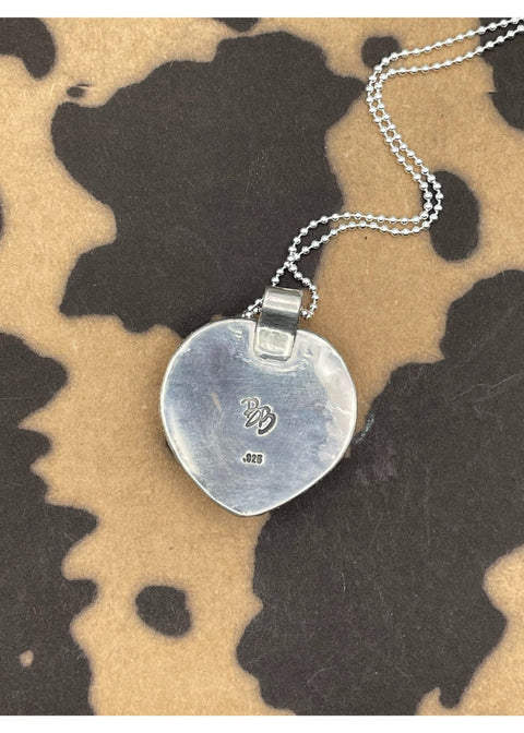 Billiard Ball Lucky #7 Heart Pendant