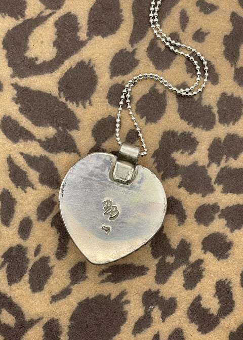 Billiard 8-Ball Black Heart Pendant