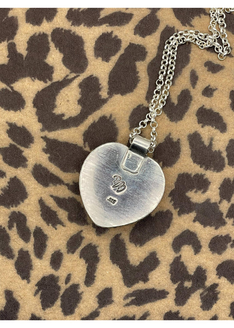 Billiard 8-Ball Pink Heart Pendant