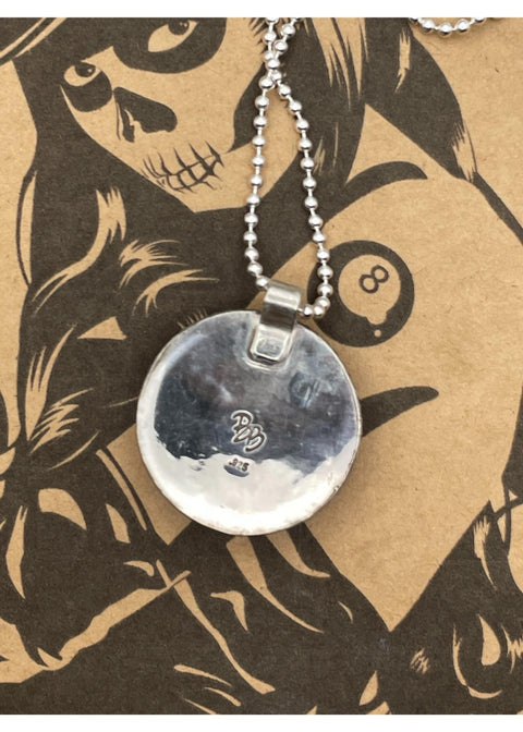 Billiard Retro 8-Ball Round Pendant