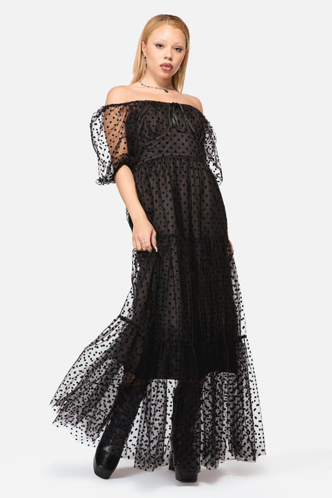 Polka Party Mesh Formal Dress ModCloth Polka Party Mesh Formal Dress ModCloth