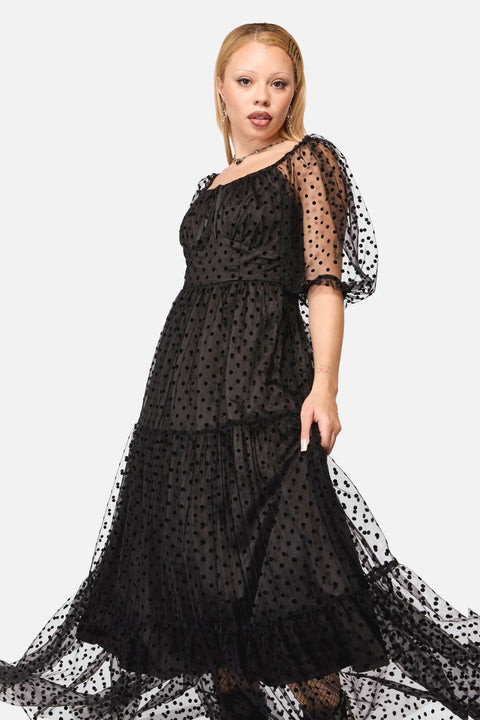Polka Party Mesh Formal Dress ModCloth Polka Party Mesh Formal Dress ModCloth