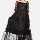 Polka Party Mesh Formal Dress