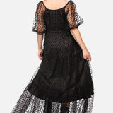 Polka Party Mesh Formal Dress