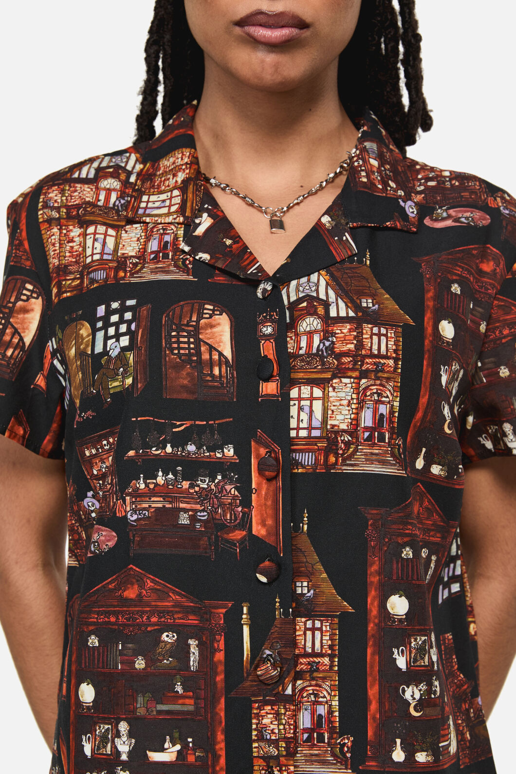 Covenstead Goth Print Blouse