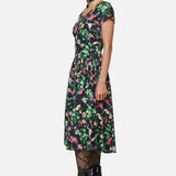 See No Evil Print Midi Dress