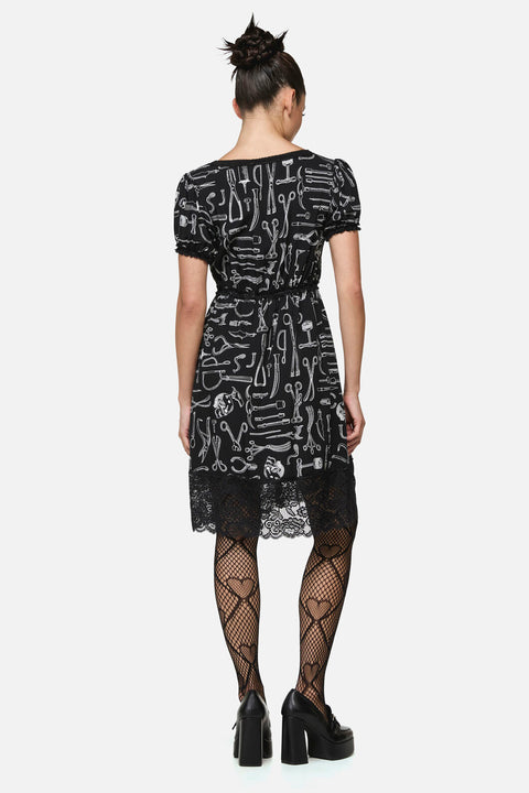 Barbaric Print Goth Dress