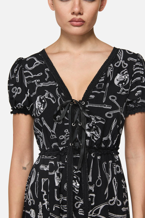 Barbaric Print Goth Dress
