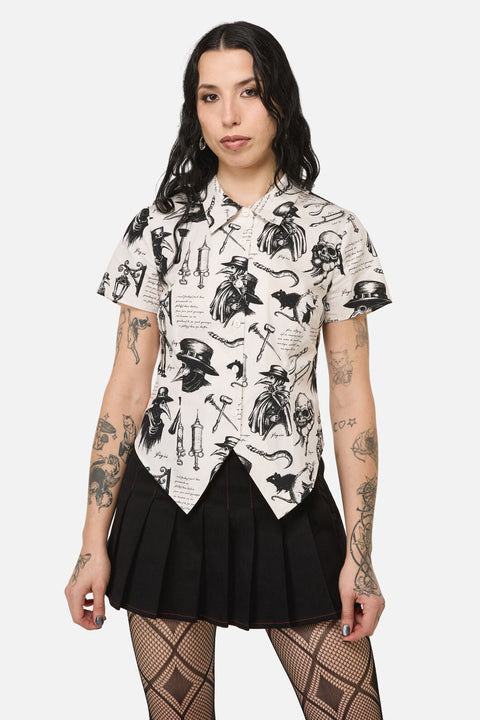 Plague Doctor Goth Blouse