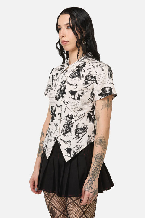 Plague Doctor Goth Blouse