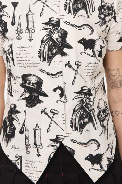 Plague Doctor Goth Blouse