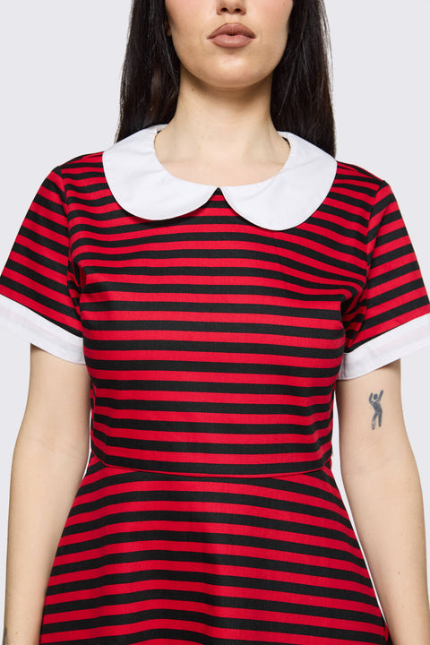 Trad Emo Stripe Skater Dress