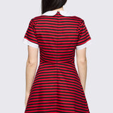 Trad Emo Stripe Skater Dress