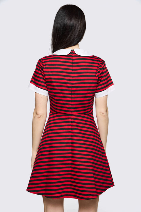 Trad Emo Stripe Skater Dress