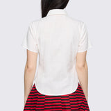 Trad Emo Tie Fitted Blouse
