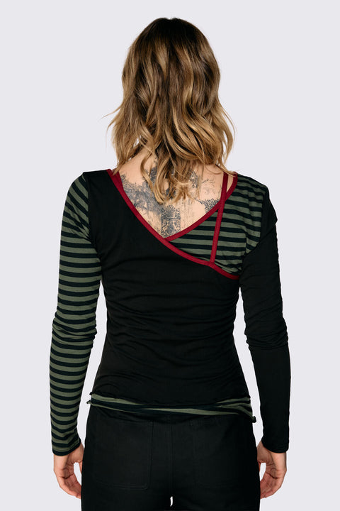 Consume Faux Wrap Top