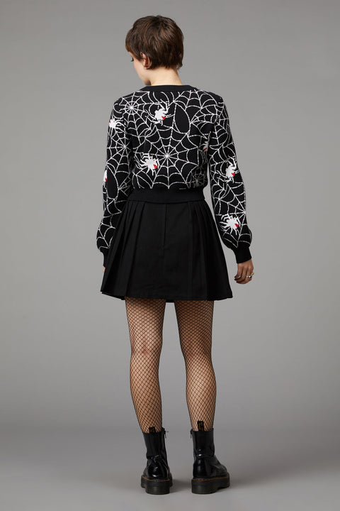 Arachnid Knit Cropped Sweater