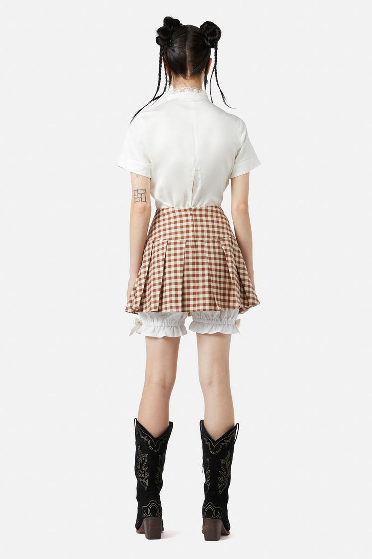 Saloon Gingham Skort