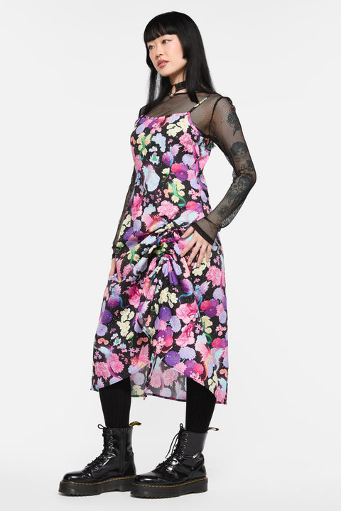 Dragons Grove Drawstring Slip Dress