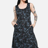 Murder Of Crows Midi Dress