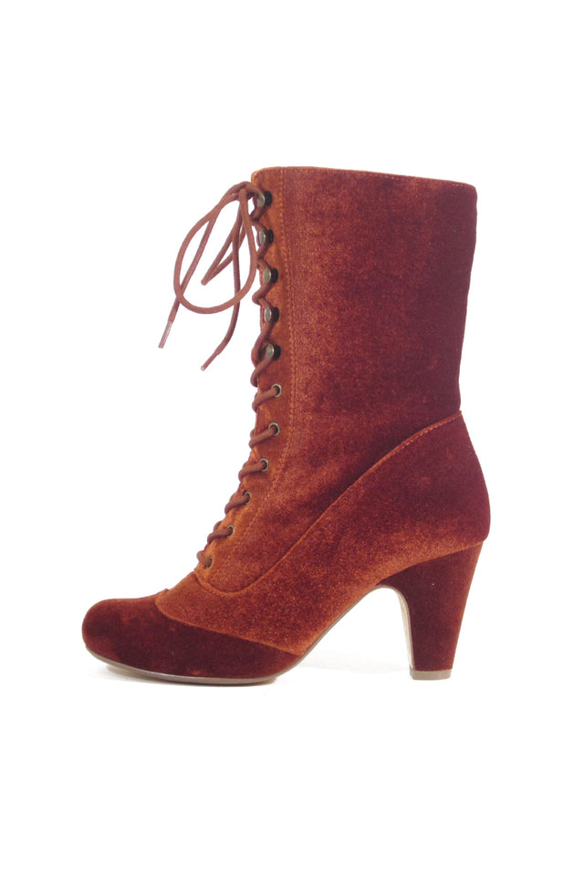 Claire Velvet Victorian Booties