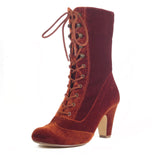 Claire Velvet Victorian Booties