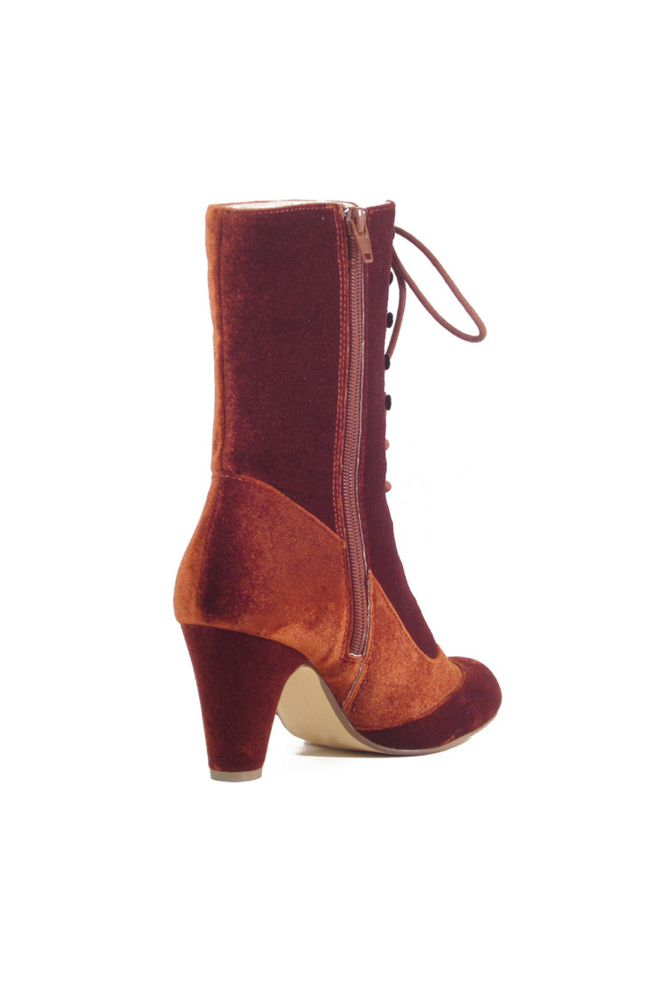 Claire Velvet Victorian Booties