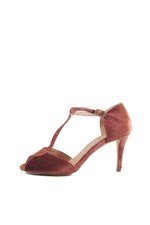 Blondie T-Strap Velvet Heels