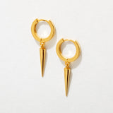 Spike Drop Huggie Hoop Earrings