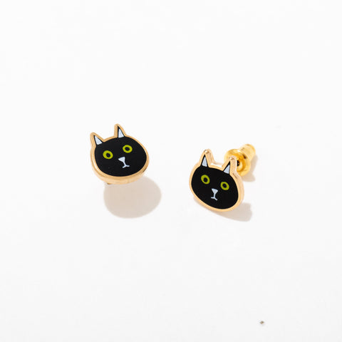 Cat Stud Earrings