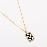 Checker Necklace Sterling Silver