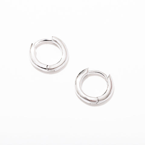 Margot Huggie Hoop Earrings Sterling Silver