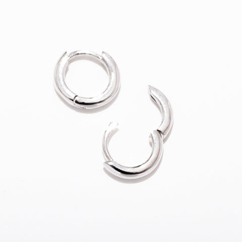 Margot Huggie Hoop Earrings Sterling Silver