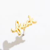 Fuck Script Stud Earrings